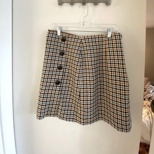 RW and co plaid mini skirt